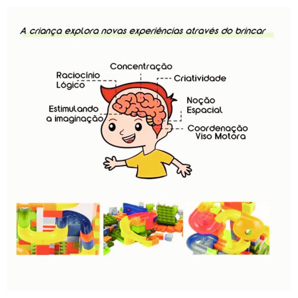 Pista Labirinto Rola Bola Infantil Bloco De Montar 128 Pçs - Ark Toys Pista Labirinto Rola Bola Infantil Bloco De Montar 128 Pçs - Ark Toys